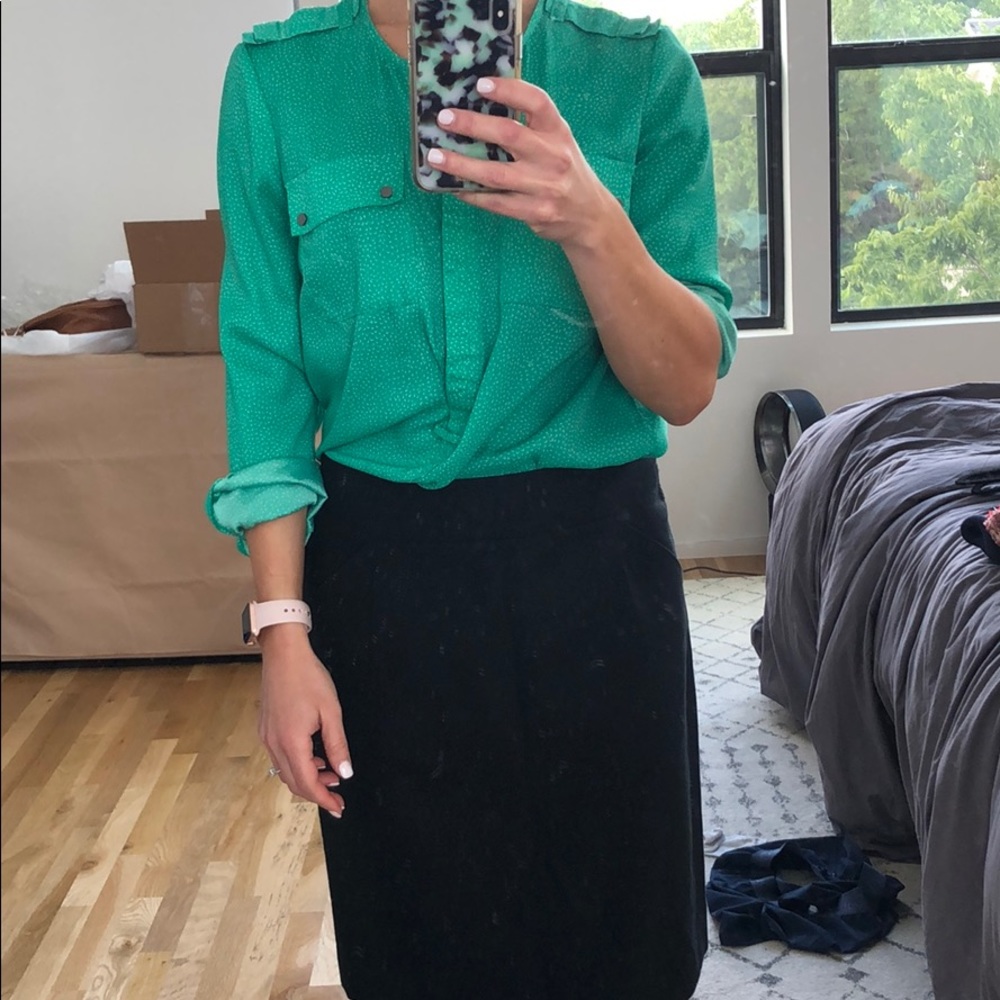 Long sleeve, green shirt